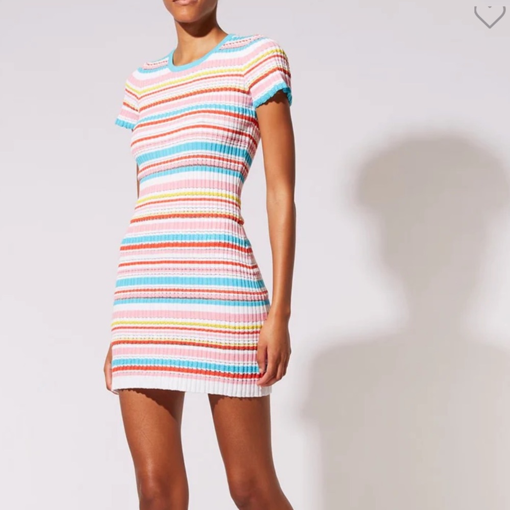 SOLID & STRIPED KNIT DRESS